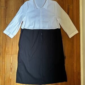 Hubert Gasser black white collar shirt dress SIZE SIZE 46/10